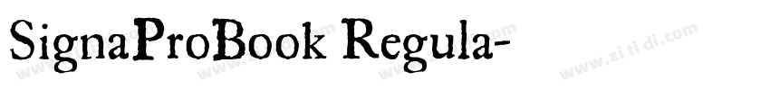 SignaProBook Regula字体转换